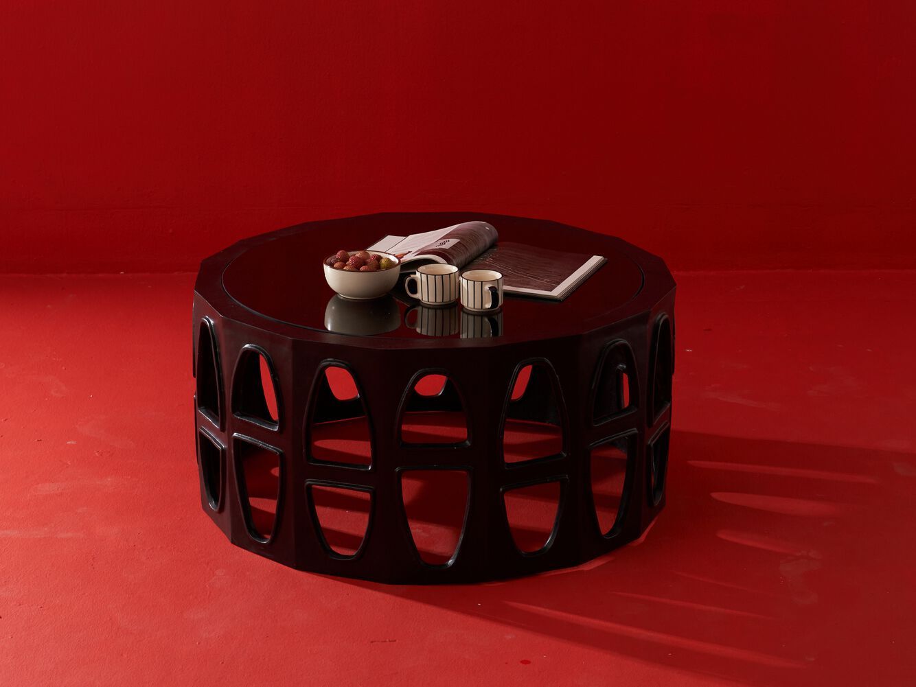 Круглый журнальный столик из алюминия и стекла LO Contemporary COLOSSEUM ARCH-00074219 - Вид №5