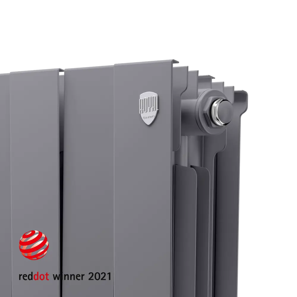 Радиатор секционный Royal Thermo Pianoforte 500/100 4 секции боковое подключение биметалл серый STLM-2051245 - Вид №3