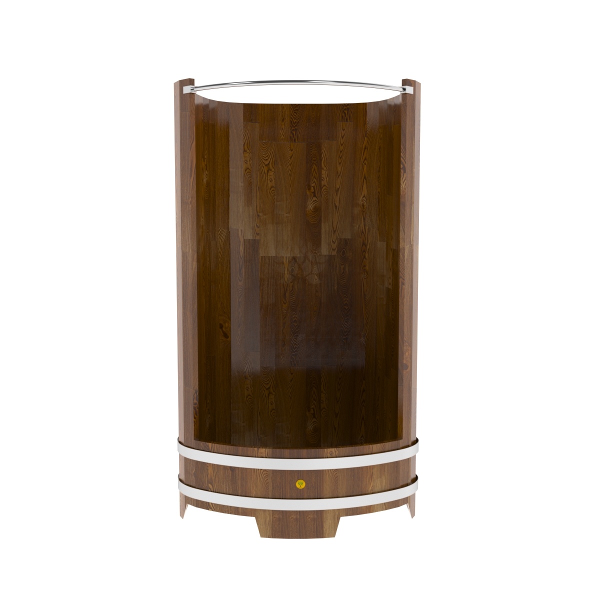 2126 Душевая кабина большая с держателем для шторки мореная сращенная Alyarus  - Вид №2