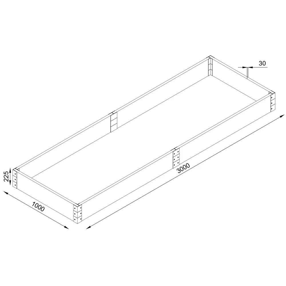 Грядка Holzhof с 3D тиснением 300x100x22.5 см венге для эстетичного огорода 89357040 STLM-0952158 - Вид №2