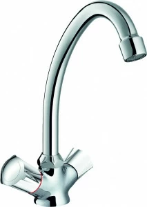 Смеситель для кухни Rush Pioneer PI7950-22 с высоким поворотным изливом, хром
