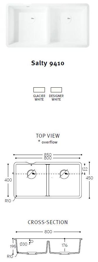 9410 Мойка кухонная овальная Corian® Design  - Вид №4