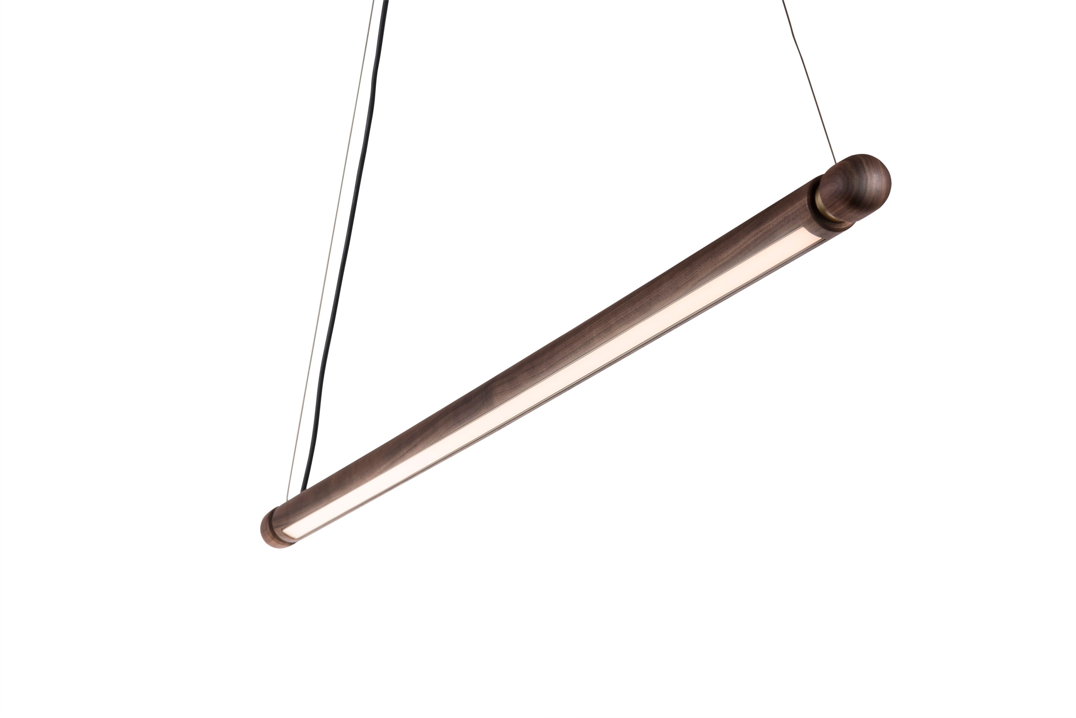 Светодиодный подвесной светильник из орехового дерева NOMON Linea ARCH-00055460 - Вид №1