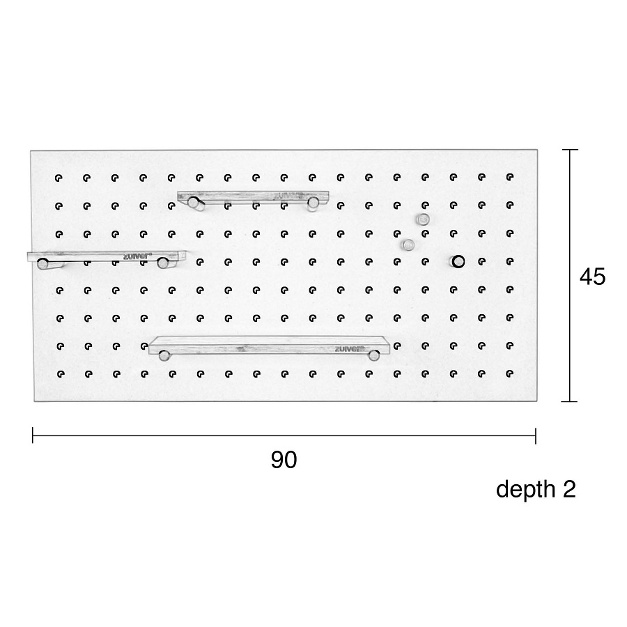Доска для крючков и полок Bundy, зеленая Zuiver 7900013 - Вид №7