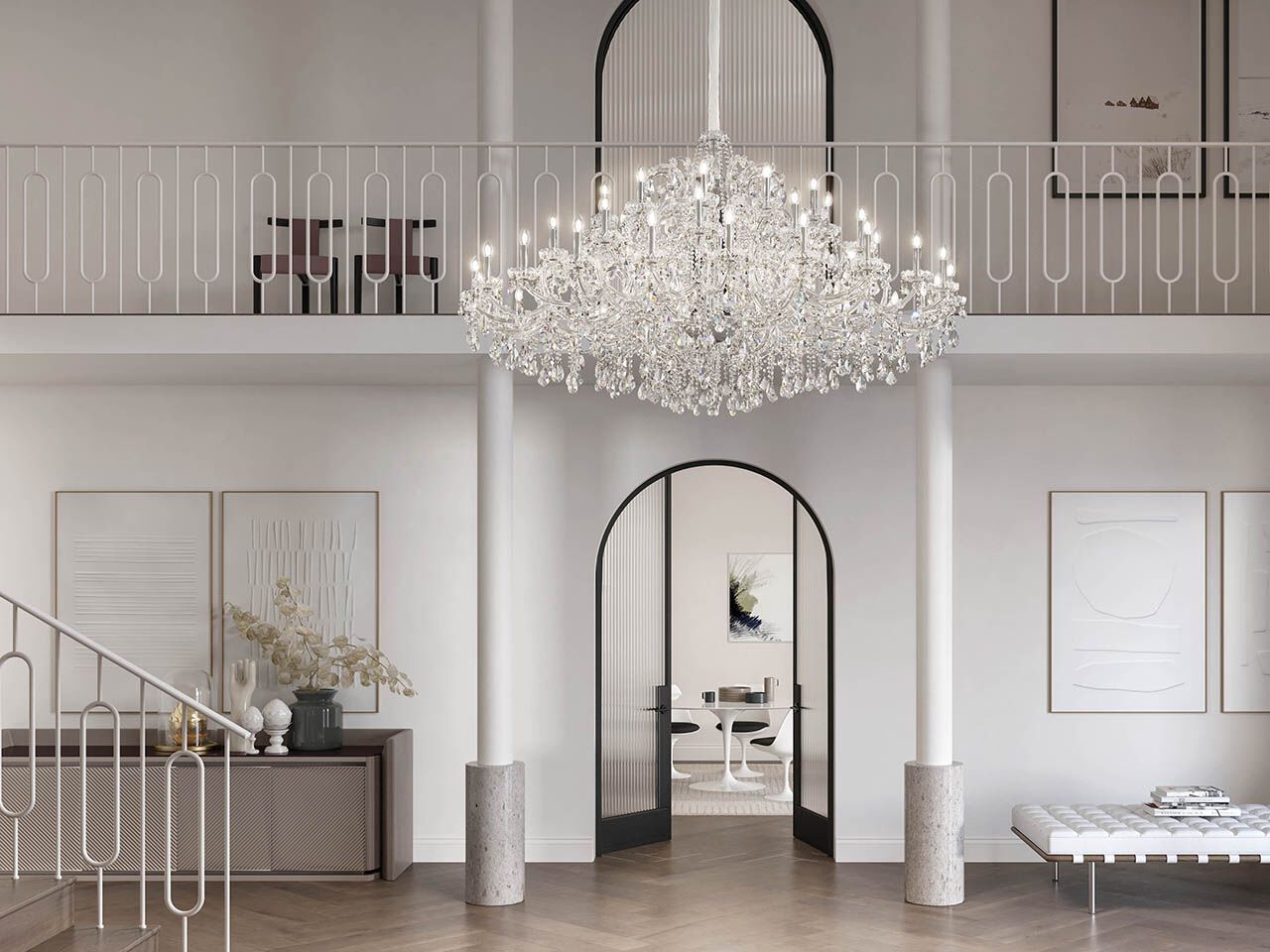 Подвесной светильник с кристаллами Masiero Aqaba ARCH-00140375 - Вид №1