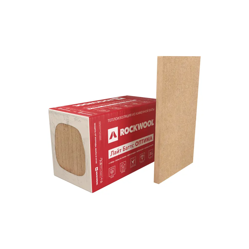 Rockwool Лайт Баттс Оптима: экологичный утеплитель для эффективной теплоизоляции 86585158 STLM-0070474 - Вид №2