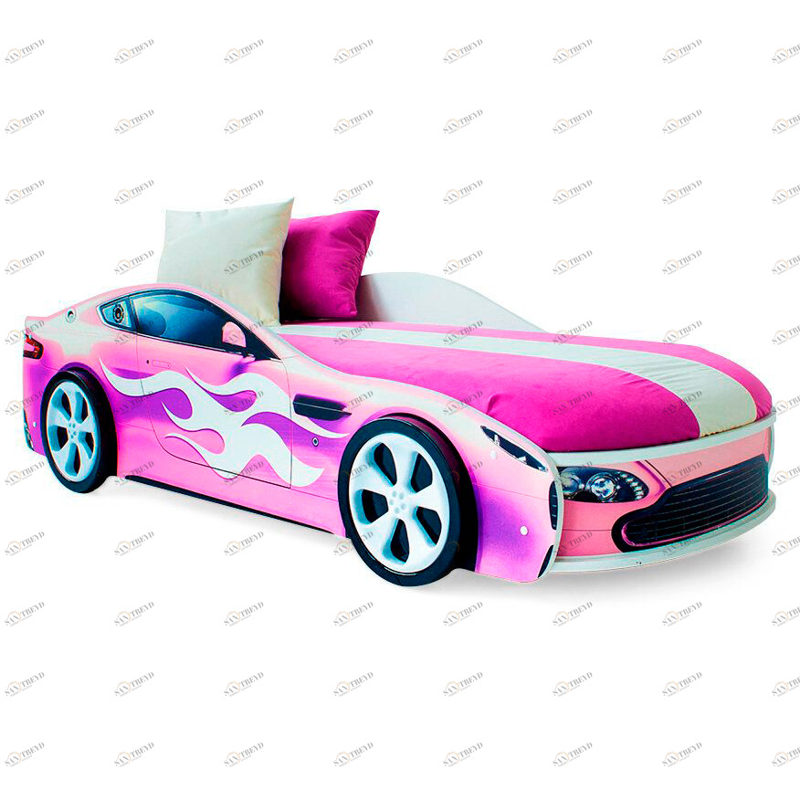 Детская кровать-машина "Бондмобиль" розовая БЕЛЬМАРКО  326766 Розовый Santreyd 