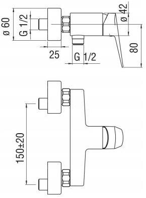 Nobili Rubinetterie Смеситель для ванны настенный одинарный Blues Bs101130cr - Вид №1