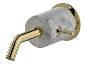 Однорычажный настенный смеситель для раковины с автоматическим сливом