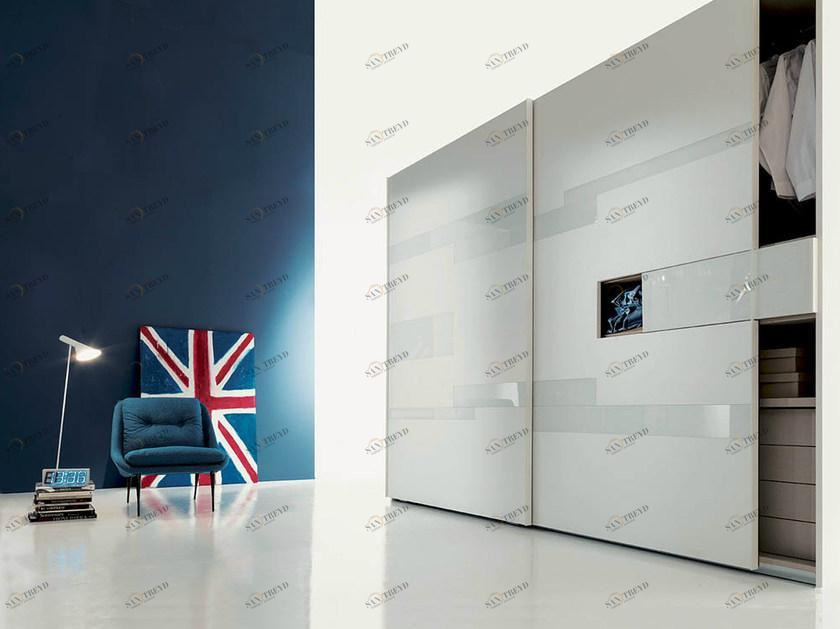 Fimar Лакированный шкаф с раздвижными дверцами и встроенным телевизором sun-id-1379538