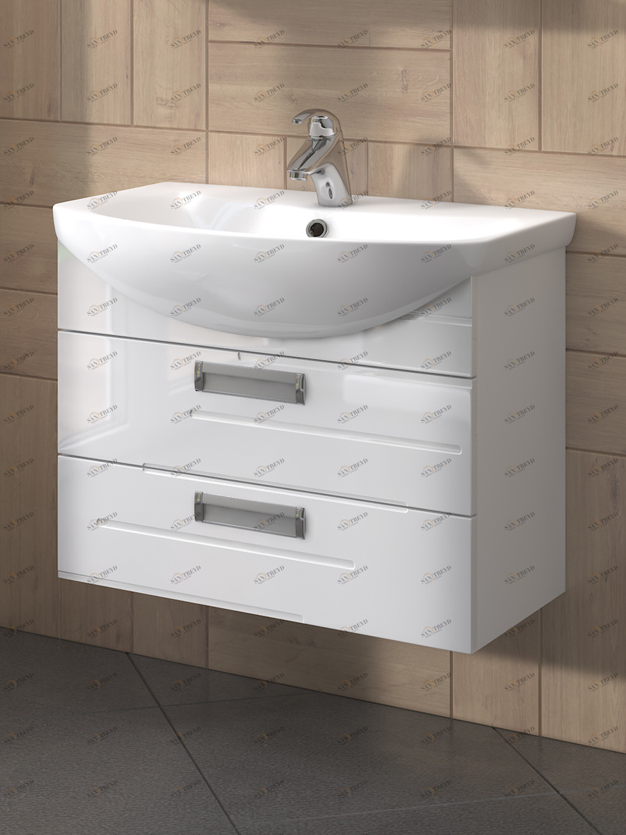 Тумба Diana 2-600 подвесная (под ум Балтика)610⨉450⨉560 мм белый Santreyd sun-id-665241