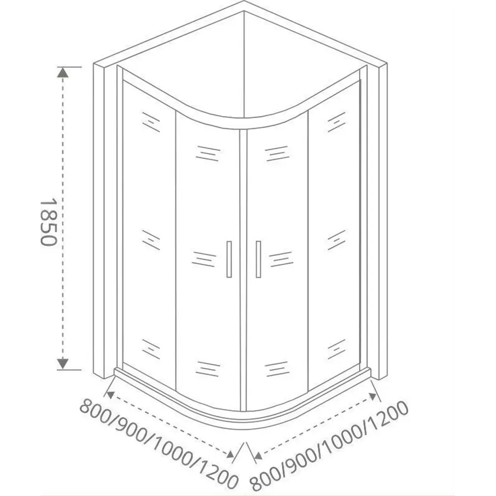 Santreyd Makiato: Радиусное душевое ограждение с раздвижными дверями 84107348 STLM-0046531 - Вид №5