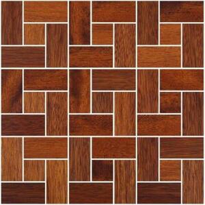 Мозаика и 3D панели из дерева Da Vinci Мозаика Ritmo 079 Мербау Селект (Гладкая) 324х324 мм.