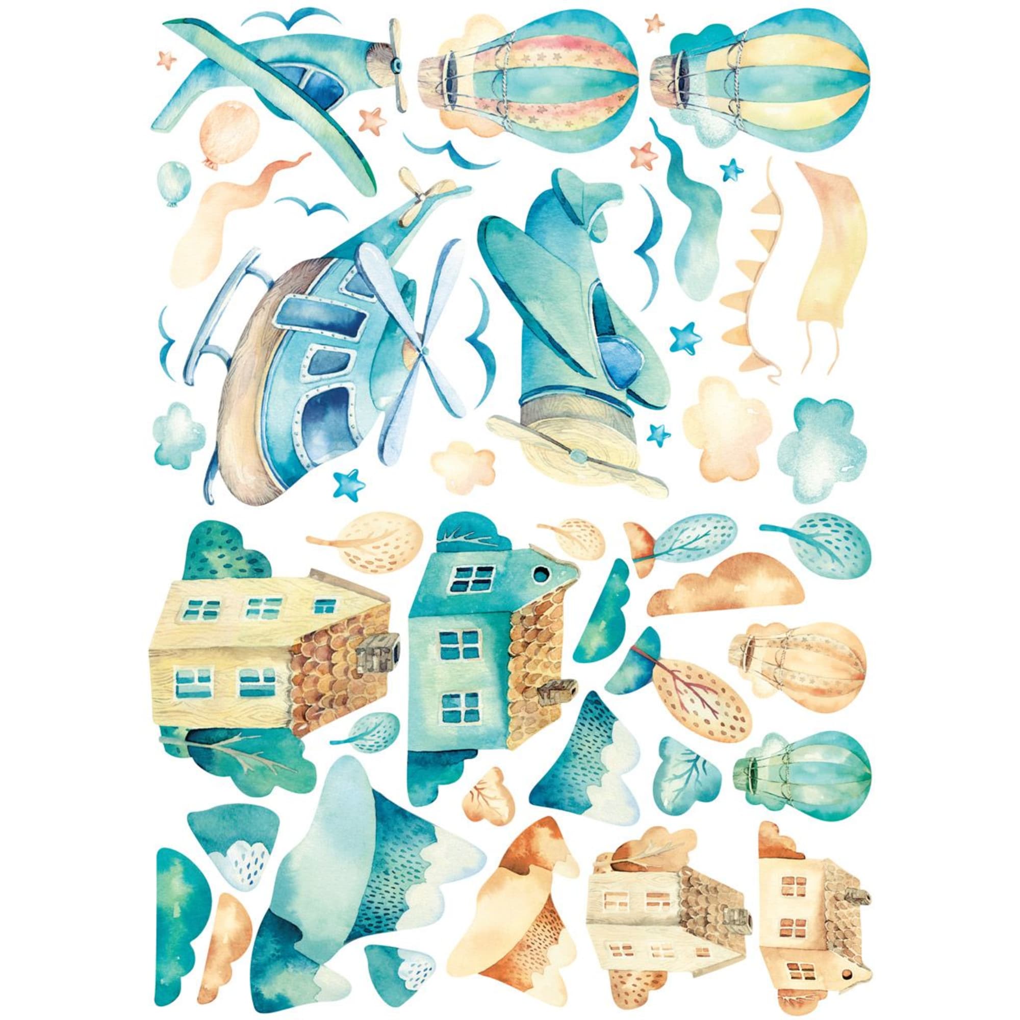 89077538 Наклейка "Воздушный парад" 50x70 см, 2 шт Santreyd 