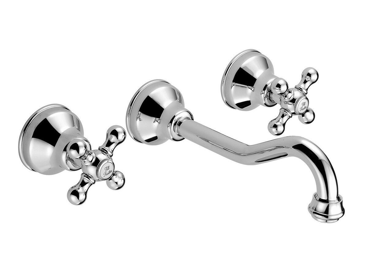 Настенный смеситель для раковины с отдельными розетками без слива Rubinetterie Frattini Dedra ARCH-00016275