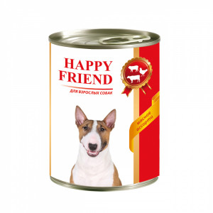 ПР0056088 Корм для собак мясное ассорти банка 410г HAPPY FRIEND