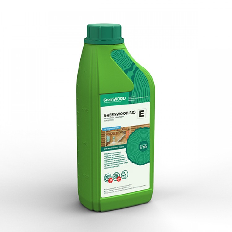 GWB-EK/01 GreenLAB GREENWOOD BIO E Концентрат 1:30, 1 л, антисептик, грунтовка 