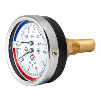 ТМТБ-31T.0406150 Термоманометр ТМТБ-31T с задним подключением Valtec 1/2", 6 бар 0-150 °C 