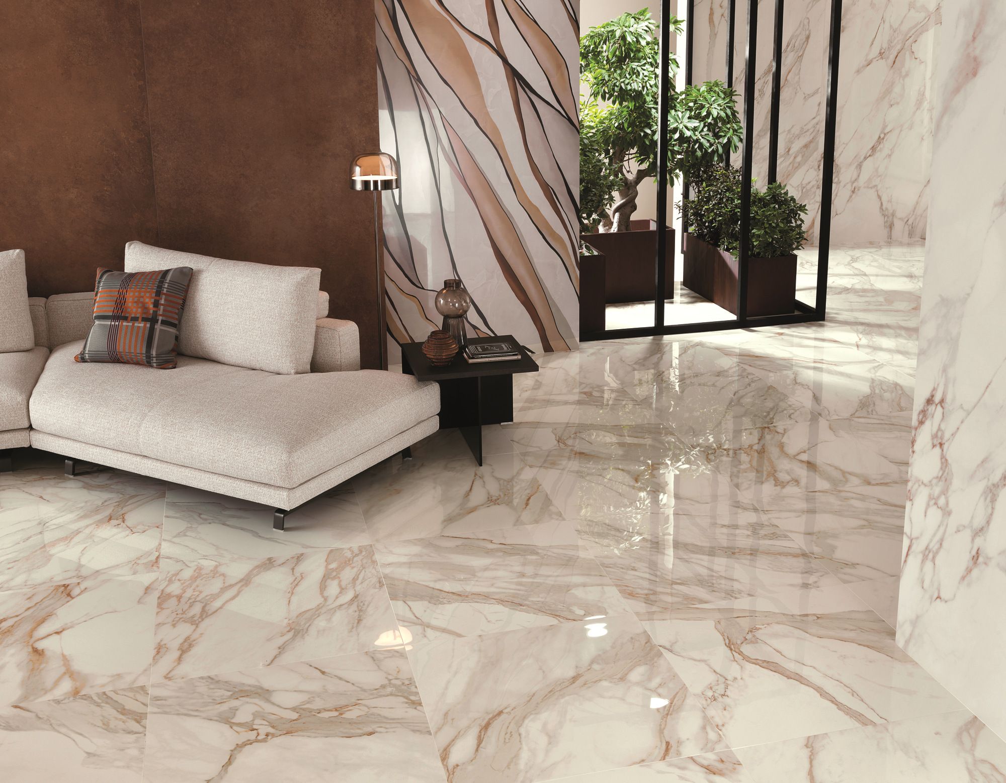 Пол / керамогранит с мраморным эффектом FAP ceramiche Roma Gold ARCH-00044009 - Вид №4