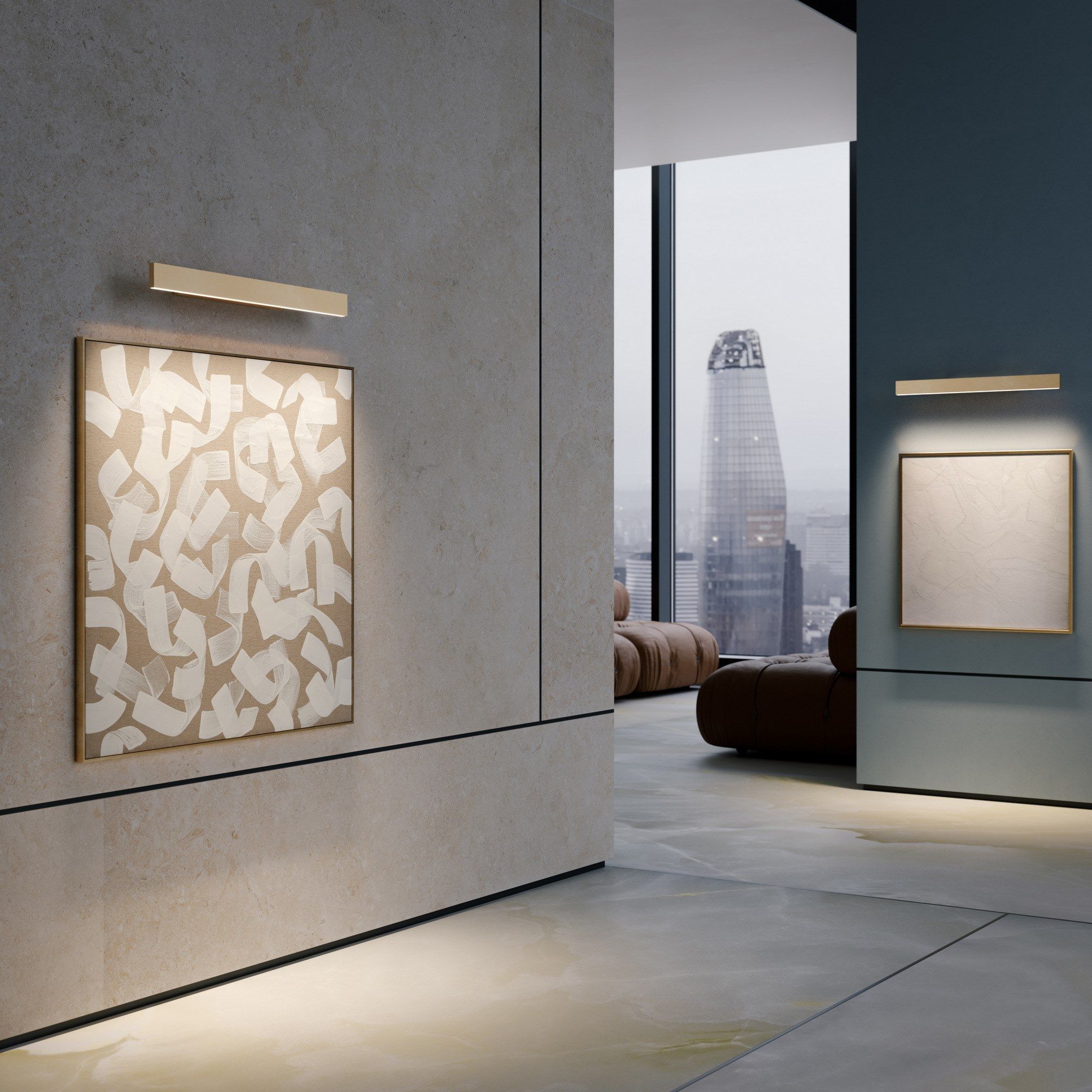 Металлический светодиодный настенный светильник для картин Contardi Fly ARCH-00028878 - Вид №4