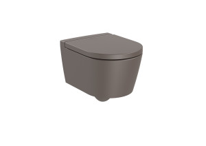 AZ46528660 ROUND - Компактный подвесной унитаз без ободка с горизонтальным сливом (включает чашу и плавно закрывающуюся крышку) ROCA Inspira