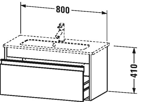 KT642302121 Ketho Тумбочка подвесная компакт Орех темный декор Duravit - Вид №1