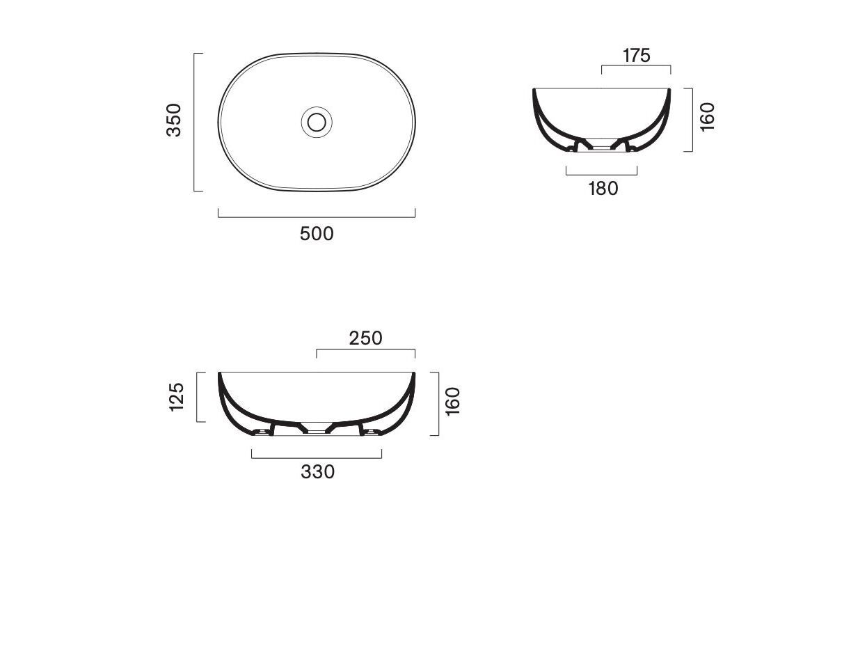 Овальная раковина с одной столешницей CERAMICA CATALANO сфера ARCH-00080286 - Вид №6
