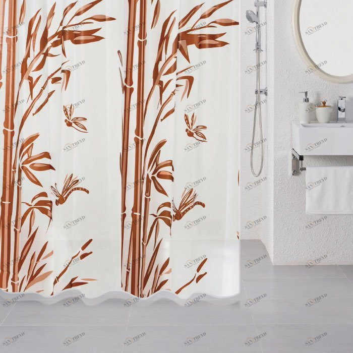 511V180M11 Milardo Bamboo (brown) Штора для ванной комнаты Bamboo (brown) Россия 