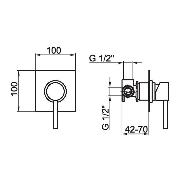 EL880101560 Смеситель для душа Webert Elio - Вид №1