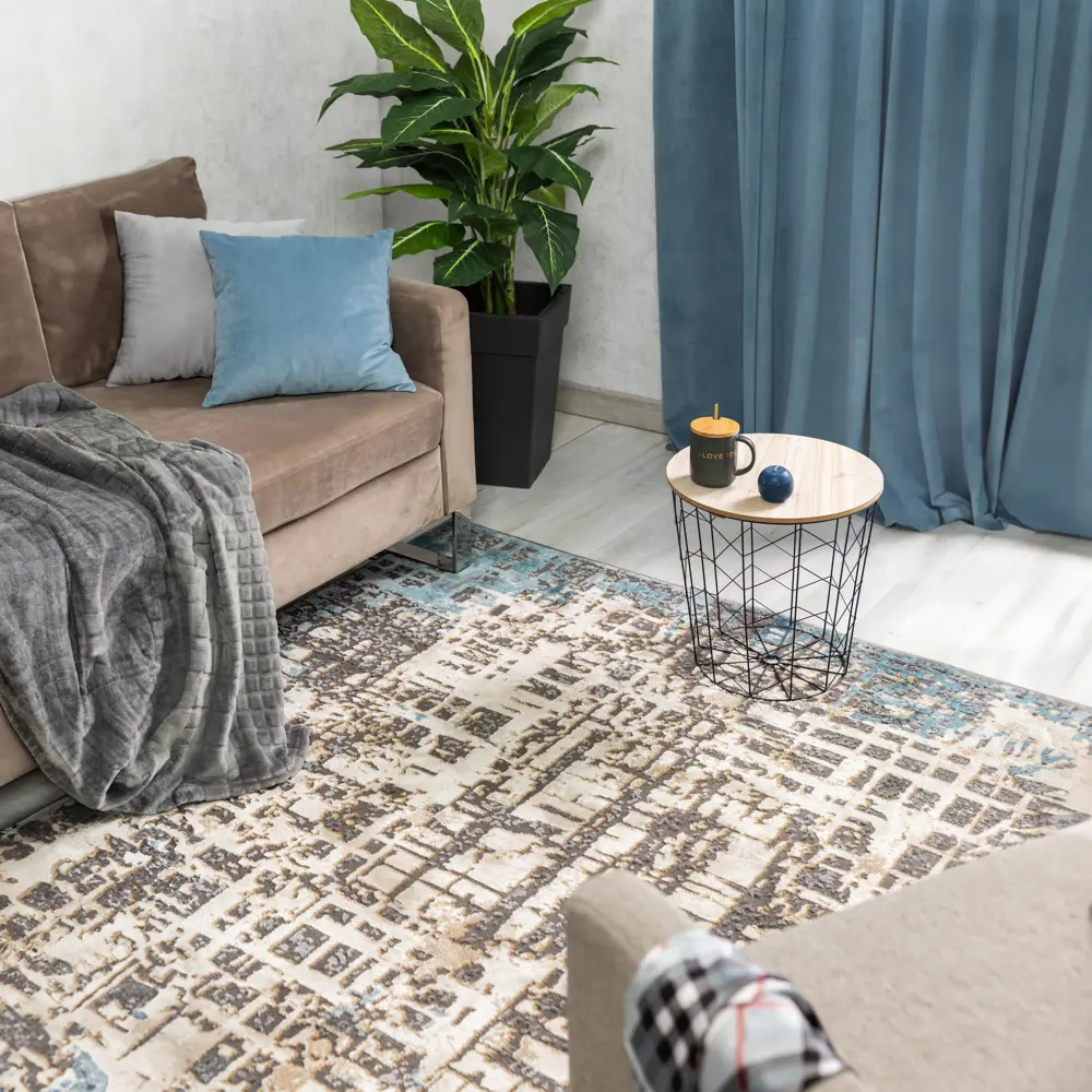Ковер полипропилен Serenity D730 200x290 см цвет голубой 83795279 STLM-2209615 
