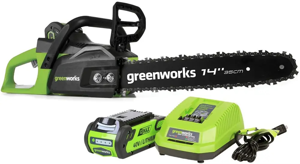 Аккумуляторная пила Greenworks 40V с шиной 35 см - компактная мощность для сада и леса 86837016