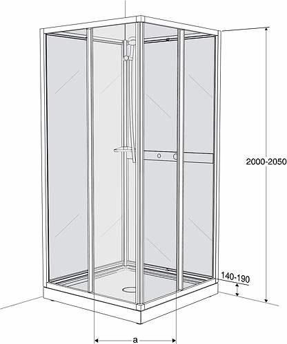 655082 Душевая кабина IFO Next NKH, NKH VK верхняя часть 900 x 900 - Вид №1
