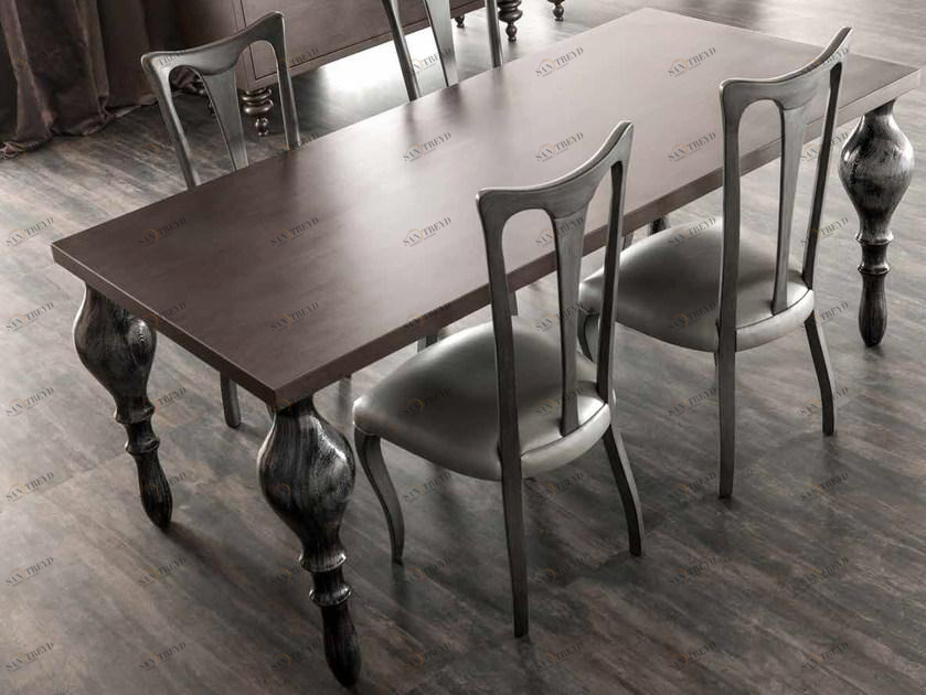 CorteZari Прямоугольный стол из дуба Zoe gold 201-rr