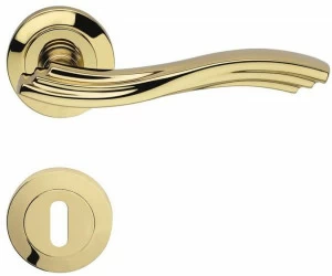 LINEA CALI' Классическая латунная ручка на розетке с замком Marina