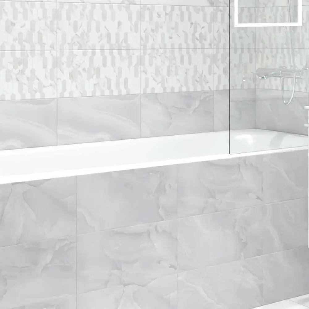Плитка настенная Mersey Onyx A0554H24106 20x40 см 1.6 м² матовая цвет серый Santreyd STLM-2077741