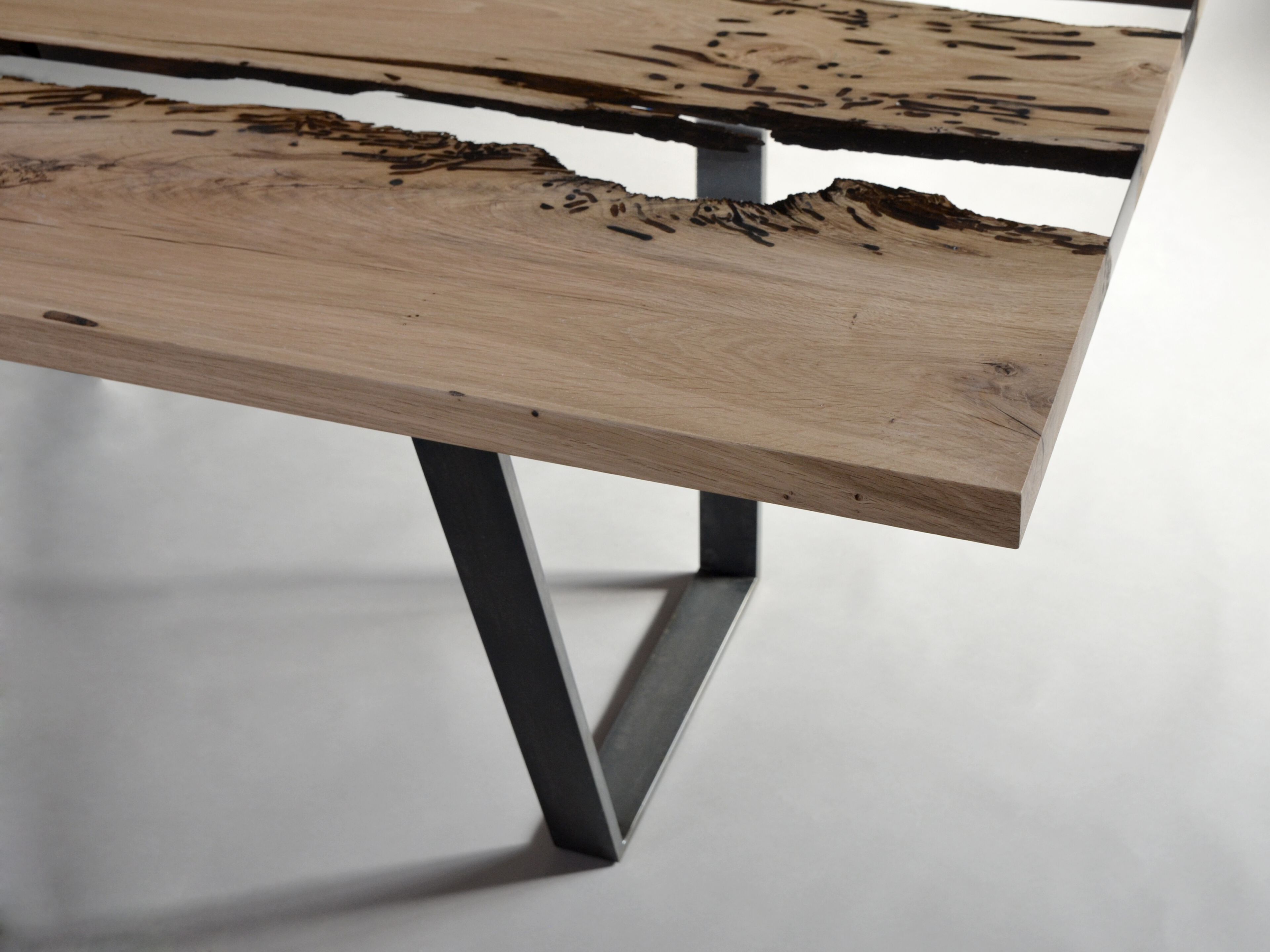 Прямоугольный стол из дуба и смолы alcarol Bricola ARCH-00147309 - Вид №5