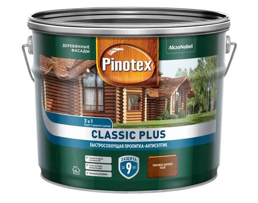 90359968 Пропитка древесины PINOTEX 0С 00025067 полуматовый тик 9 л STLM-0853013