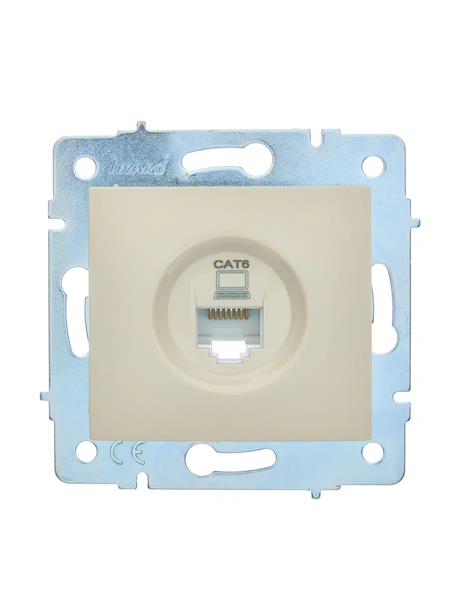 ASTI Розетка компьютерная крем механизм Cat 5e LEZARD 7081-0388-140