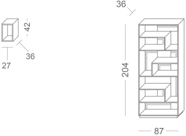 Vibieffe Открытый книжный шкаф в мдф sun-id-1473305 - Вид №4