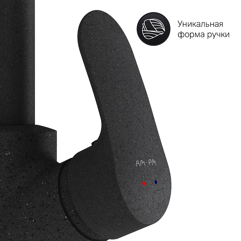 F8005022 смеситель для кухни L-образный излив черный шт. AM.PM Like - Вид №5