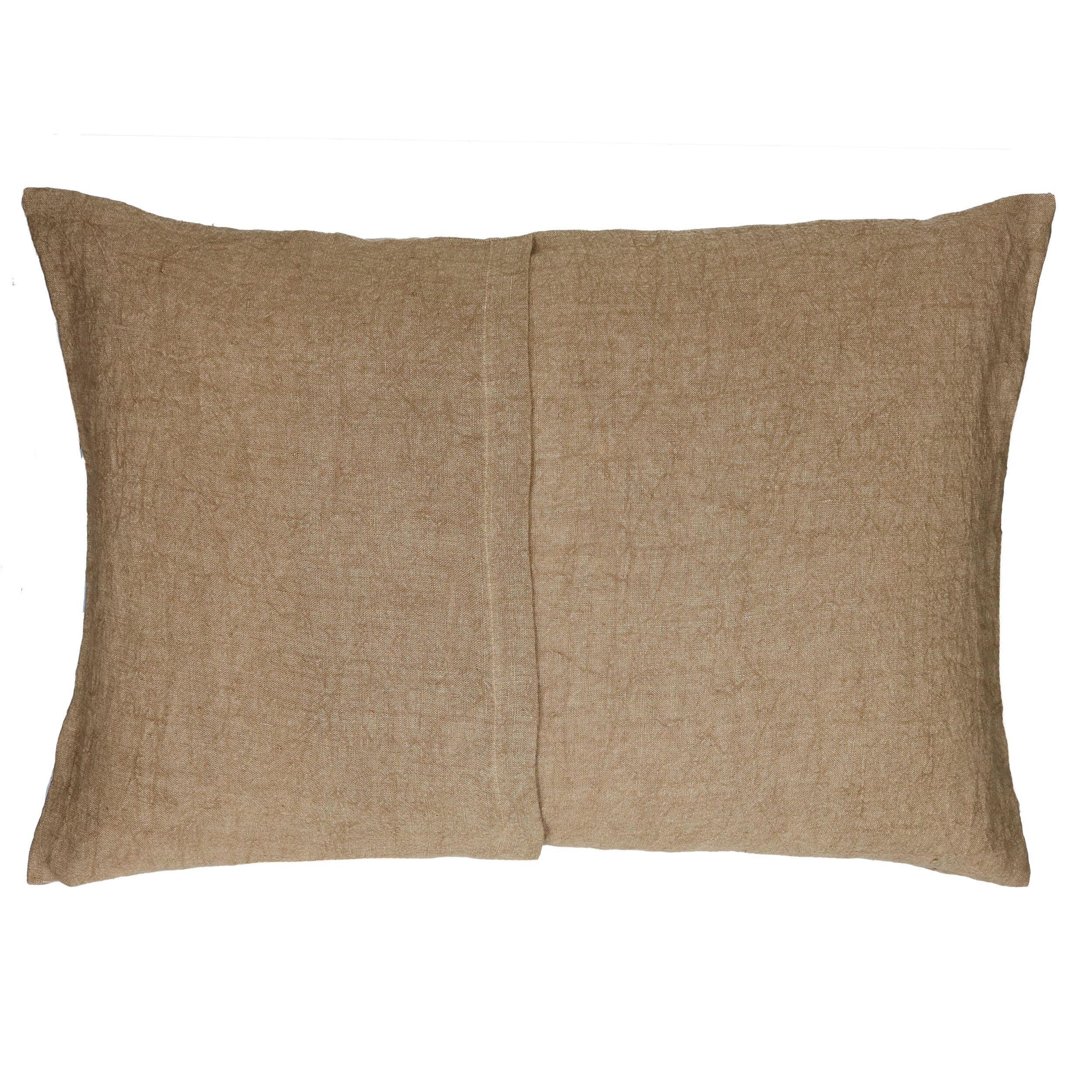 Прямоугольная однотонная льняная подушка POMAX BASICS ARCH-00153227 - Вид №35