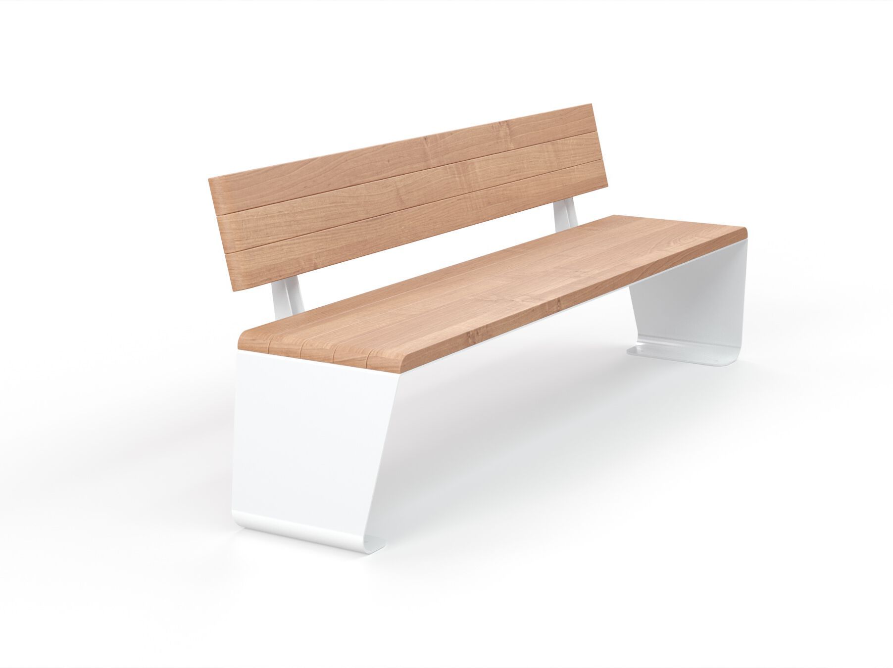 Стальная и деревянная скамья со спинкой Viscio Urban Design RAIL ARCH-00044980 - Вид №6