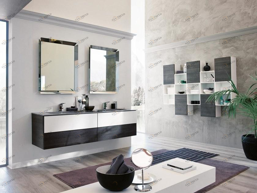 BMT Двойная подвесная тумба под умывальник с зеркалом Sound.tekno sun-id-1422430