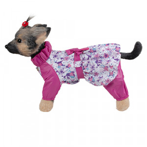 ПР0048058 Комбинезон для собак "Настроение" цветы -4 32см Dogmoda