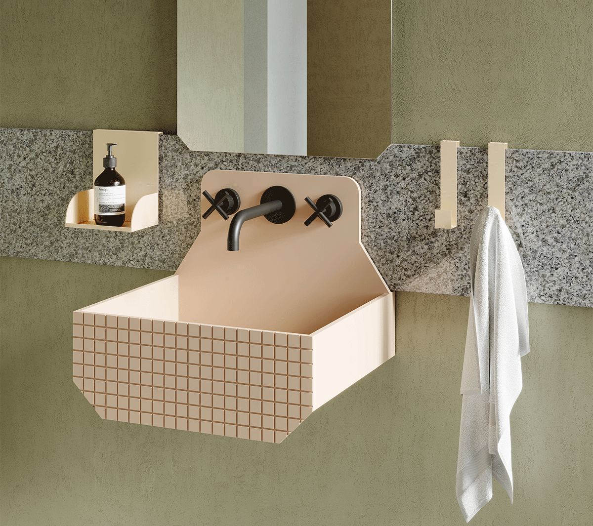 com_EXLAVFRIEZE1H/2010 Подвесная раковина настенная прямоугольная Ex.T Frieze - Вид №1