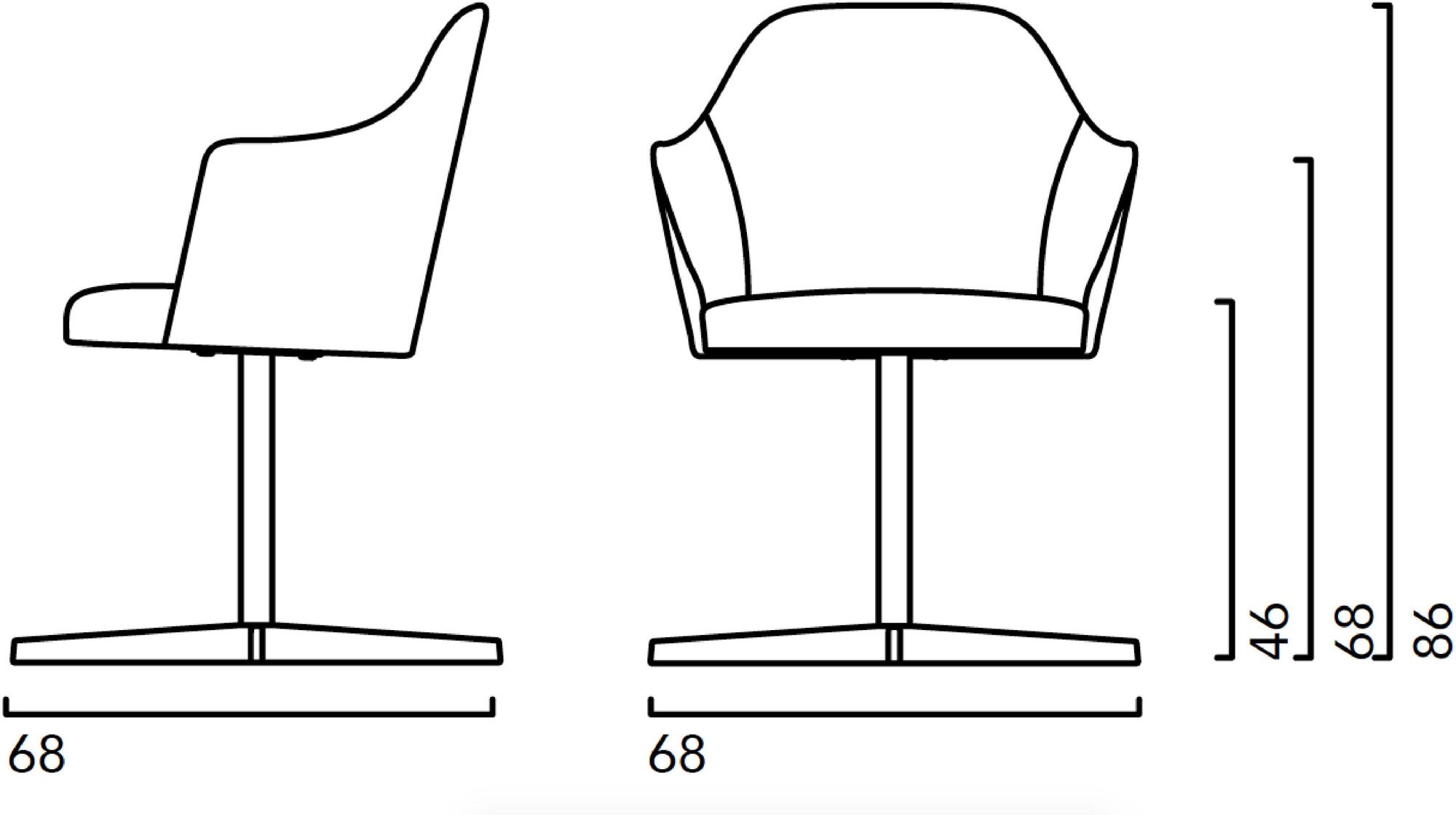 Crassevig Мягкое вращающееся кресло с 4-мя спицами Axel sun-id-1505791 - Вид №1
