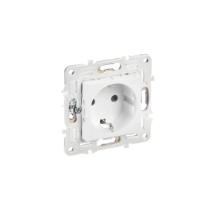91788703 Розетка встраиваемая Iek Skandy SK-R11-16-K01 с заземлением цвет арктический белый STLM-1433722