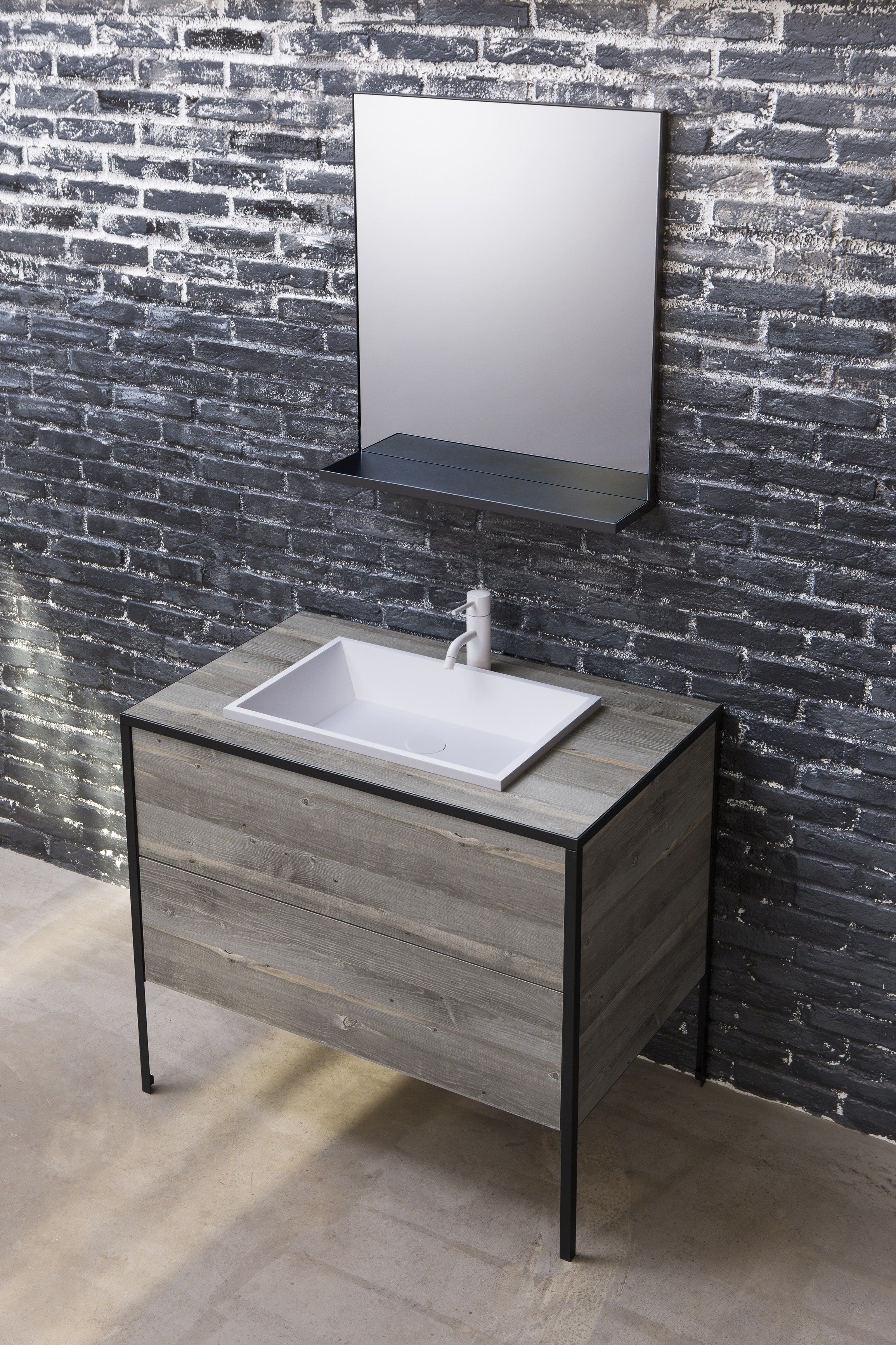 Деревянный шкаф для раковины с выдвижными ящиками Miratap Skatina ARCH-00058889 - Вид №2