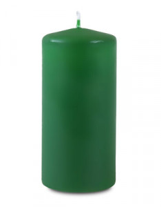 079705 Свеча пеньковая 7 х 17 см 527 г зеленая Омский Свечной