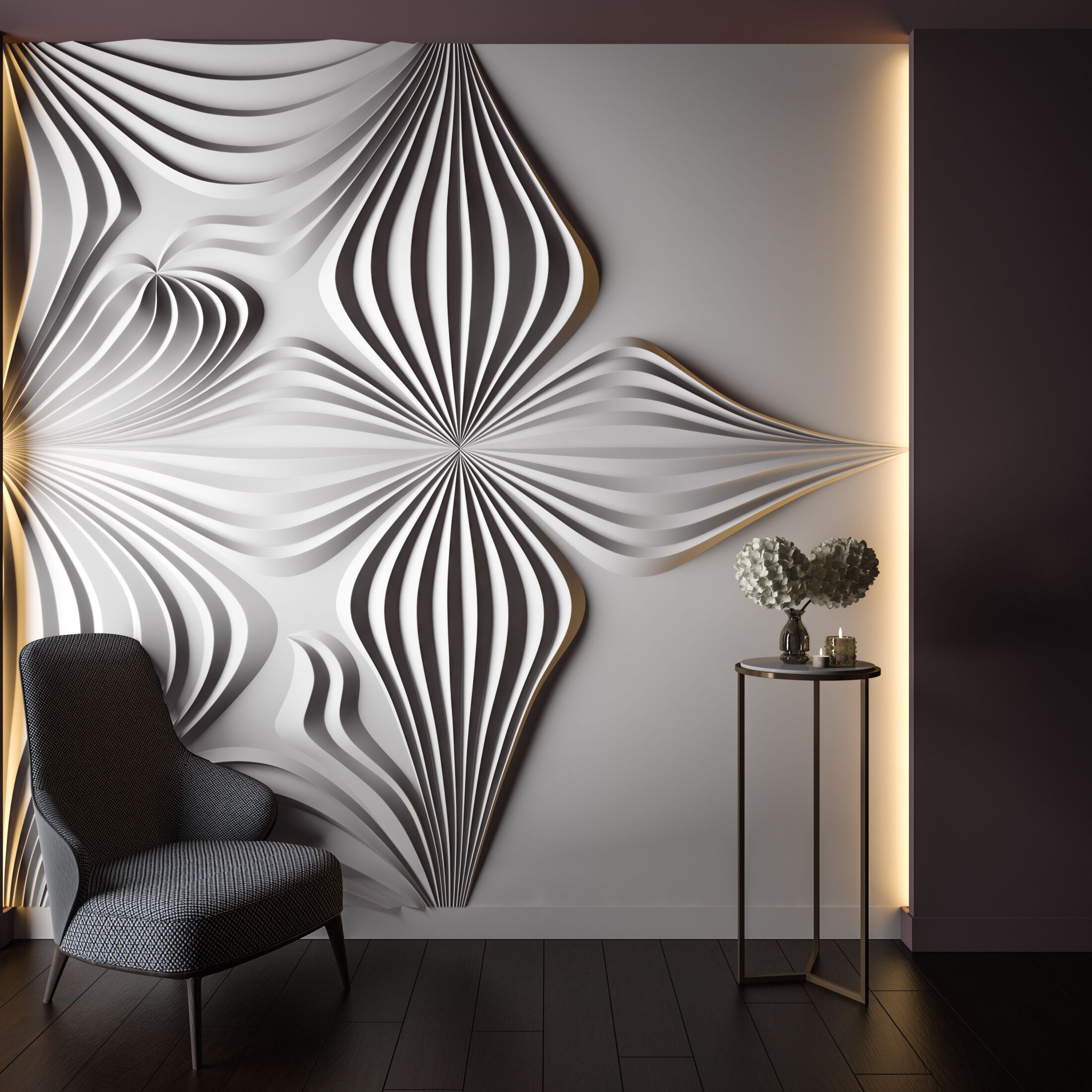 Трехмерная декоративная гипсовая панель WallDeco ASTER ARCH-00061772 - Вид №1